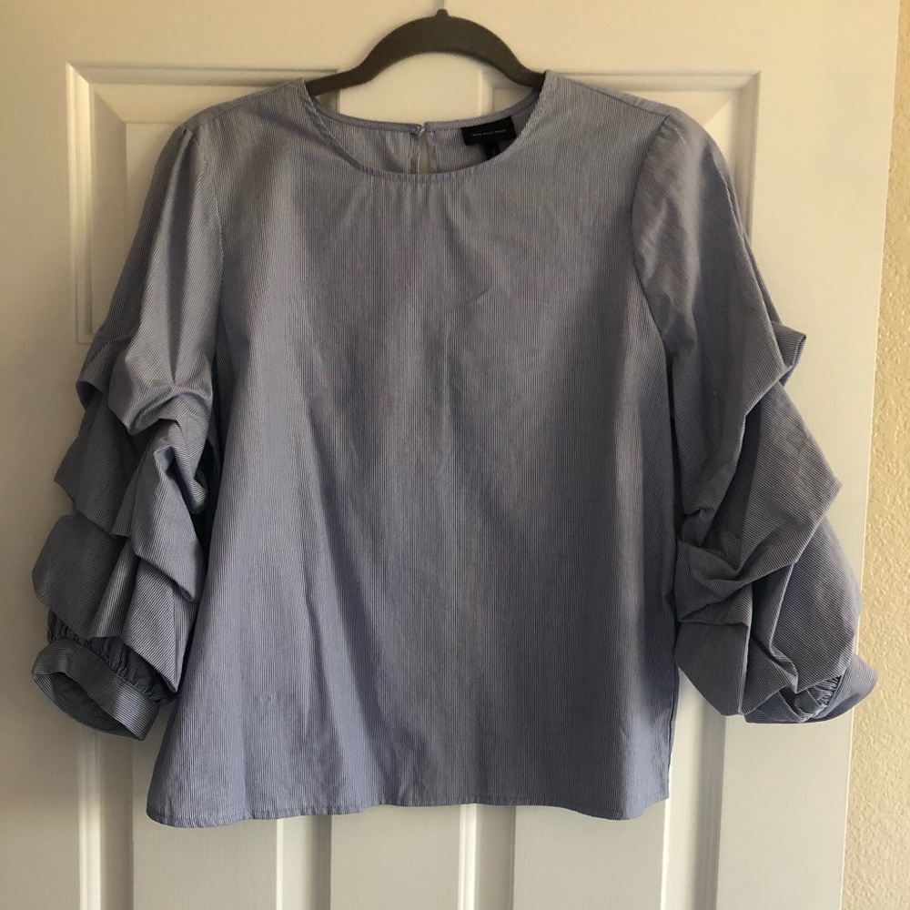 Ruffled sleeve Who What Wear